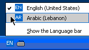 Change language for an active window